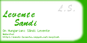 levente sandi business card